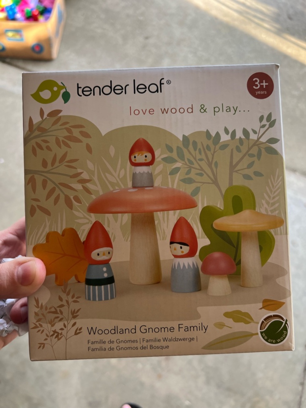 Tender Leaf Woodland Gnome Family Toy in Orange & Natural